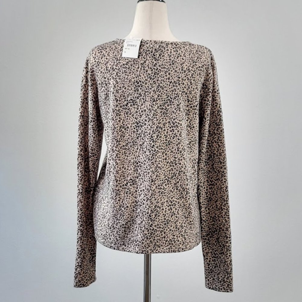 SANCTUARY WOMEN'S  leopard print V-neck top knit Size extra small  NEW - Picture 4 of 7